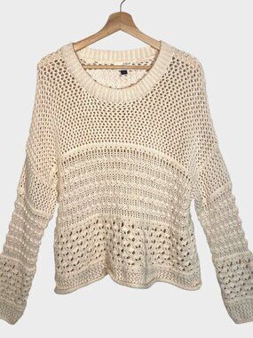UNIVERSAL THREAD Sweater LARGE Cream Casual Neutral